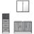Set mobilier de baie, 3 piese, gri sonoma, lemn prelucrat GartenMobel Dekor