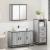 Set mobilier de baie, 3 piese, gri sonoma, lemn prelucrat GartenMobel Dekor