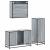 Set mobilier de baie, 3 piese, gri sonoma, lemn prelucrat GartenMobel Dekor