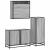 Set mobilier de baie, 3 piese, gri sonoma, lemn prelucrat GartenMobel Dekor