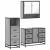 Set mobilier de baie, 3 piese, gri sonoma, lemn prelucrat GartenMobel Dekor