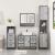 Set mobilier de baie, 3 piese, gri sonoma, lemn prelucrat GartenMobel Dekor