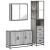 Set mobilier de baie, 3 piese, gri sonoma, lemn prelucrat GartenMobel Dekor