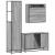 Set mobilier de baie, 3 piese, gri sonoma, lemn prelucrat GartenMobel Dekor