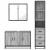 Set mobilier de baie, 3 piese, gri sonoma, lemn prelucrat GartenMobel Dekor