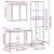 Set mobilier de baie, 3 piese, gri sonoma, lemn prelucrat GartenMobel Dekor