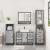 Set mobilier de baie, 3 piese, gri sonoma, lemn prelucrat GartenMobel Dekor
