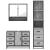 Set mobilier de baie, 3 piese, gri sonoma, lemn prelucrat GartenMobel Dekor
