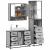 Set mobilier de baie, 3 piese, gri sonoma, lemn prelucrat GartenMobel Dekor
