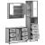 Set mobilier de baie, 3 piese, gri sonoma, lemn prelucrat GartenMobel Dekor
