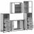 Set de mobilier de baie 4 piese Lemn stratificat gri Sonoma GartenMobel Dekor