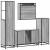 Set de mobilier de baie 4 piese Lemn stratificat gri Sonoma GartenMobel Dekor