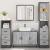 Set de mobilier de baie 4 piese Lemn stratificat gri Sonoma GartenMobel Dekor