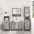 Set de mobilier de baie 4 piese Lemn stratificat gri Sonoma GartenMobel Dekor