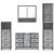 Set de mobilier de baie 4 piese Lemn stratificat gri Sonoma GartenMobel Dekor