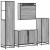 Set de mobilier de baie 4 piese Lemn stratificat gri Sonoma GartenMobel Dekor