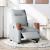 Fotoliu rabatabil electric, gri deschis, textil GartenMobel Dekor