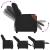 Fotoliu rabatabil electric, negru, material textil GartenMobel Dekor