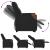 Fotoliu electric rabatabil cu ridicare, negru, textil GartenMobel Dekor