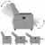 Scaun reclinabil electric Cloud Grey Fabric GartenMobel Dekor