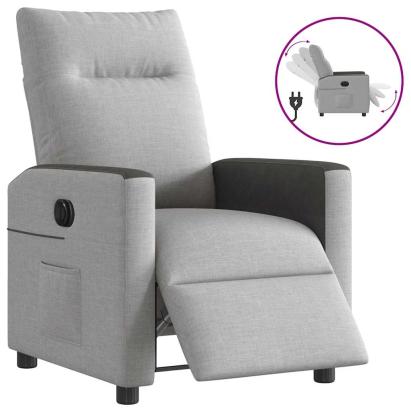 Scaun reclinabil electric Cloud Grey Fabric GartenMobel Dekor