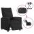 Fotoliu rabatabil electric, negru, material textil GartenMobel Dekor