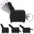Fotoliu rabatabil electric, negru, material textil GartenMobel Dekor