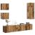 Set dulap TV 5 piese montat pe perete lemn vechi lemn prelucrat GartenMobel Dekor