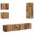 Set dulap TV 5 piese montat pe perete lemn vechi lemn prelucrat GartenMobel Dekor
