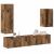 Set dulap TV 4 piese montat pe perete lemn vechi lemn prelucrat GartenMobel Dekor