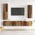 Set dulap TV 4 piese montat pe perete lemn vechi lemn prelucrat GartenMobel Dekor