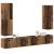 Set dulap TV 4 piese montat pe perete lemn vechi lemn prelucrat GartenMobel Dekor