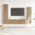 Set dulap TV 4 piese montat pe perete Stejar artizanal GartenMobel Dekor