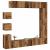 Set dulap TV 9 piese montat pe perete lemn vechi lemn prelucrat GartenMobel Dekor