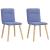 Scaune de sufragerie 2 buc țesătură Jeans Blue GartenMobel Dekor