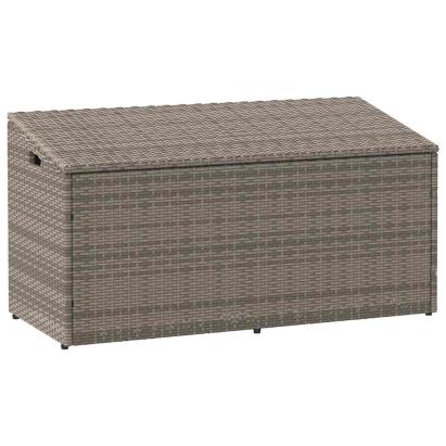 Cutie de depozitare de grădină gri 110x50x58 cm polirattan GartenMobel Dekor