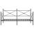 Pat de zi fără saltea Negru 107x203 cm Oțel GartenMobel Dekor
