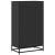 Dulap cu cărți negru 60x35x107,5 cm lemn prelucrat GartenMobel Dekor