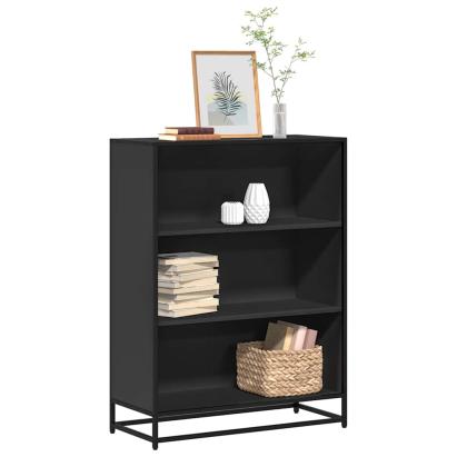 Bibliotecă, negru, 80,5x35x107,5 cm, lemn prelucrat GartenMobel Dekor