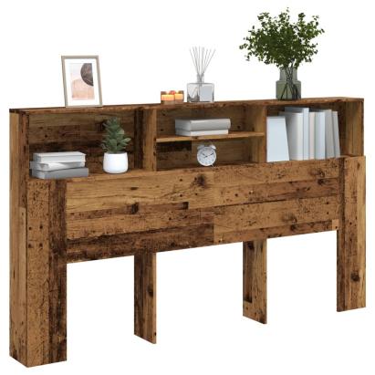 Tăblie pat cu dulap, lemn vechi 180x19x103,5 cm lemn prelucrat GartenMobel Dekor