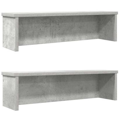 Rafturi de bucătărie stivuibile 2 buc Beton Gri 50x15x16 cm GartenMobel Dekor