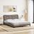 Cadru de pat fără saltea, gri taupe, 160x200 cm, textil GartenMobel Dekor