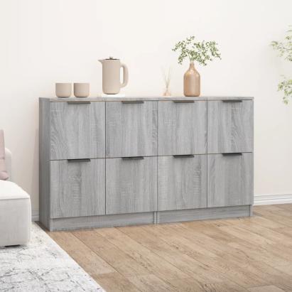 Servante, 2 piese, sonoma gri, 60x30x70 cm, lemn prelucrat GartenMobel Dekor