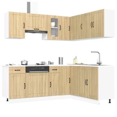 Set dulap de bucătărie din 11 piese „Lucca” lemn stejar Sonoma GartenMobel Dekor