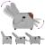 Scaun reclinabil electric pentru masaj Cloud Grey Fabric GartenMobel Dekor