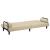 Canapea extensibilă cu cotiere, crem, material textil GartenMobel Dekor