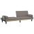 Canapea extensibilă cu cotiere, gri taupe, textil GartenMobel Dekor