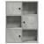 Bibliotecă, gri beton, 60x24x76,5 cm, lemn prelucrat GartenMobel Dekor