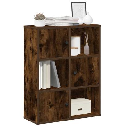 Bibliotecă, stejar fumuriu, 60x24x76,5 cm, lemn prelucrat GartenMobel Dekor