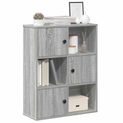 Bibliotecă, gri sonoma, 60x24x76,5 cm, lemn prelucrat GartenMobel Dekor